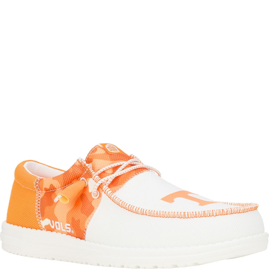 Men's Wally Tri Tennessee Casual Shoes - Orange/White Sneakers for Walking, Travel & Everyday Comfort