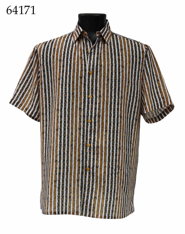 Bassiri Men's Casual Short Sleeve Shirt - Comfortable Cotton Button Down Top for Summer | Perfect for Office, Travel & Outdoor Activities