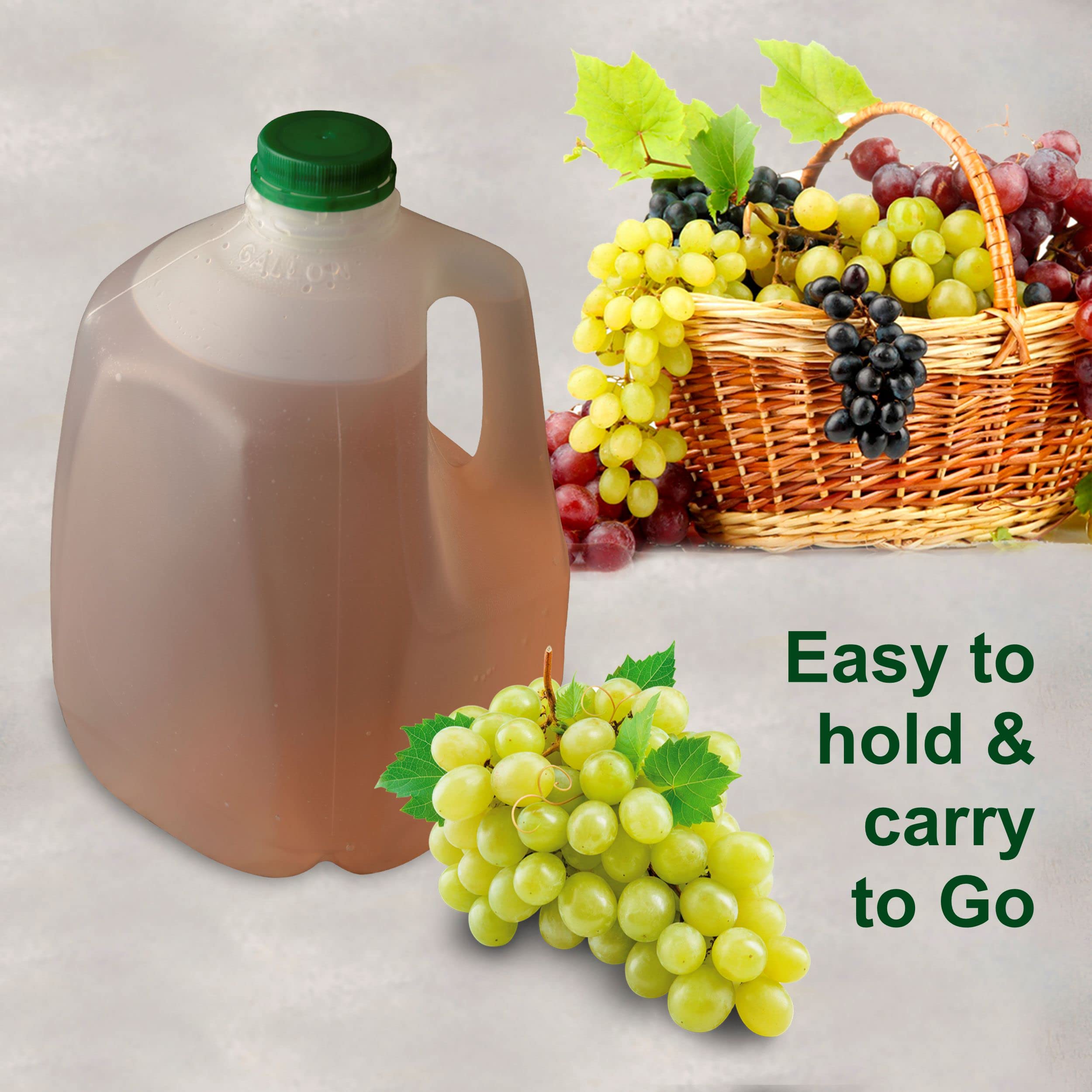 35 Pack Empty Plastic Gallon Juice Bottles 128oz with Tamper Evident Caps - BPA Free Smoothie & Drink Containers for Juices, Milk, Meal Prep, Picnics, Restaurants & Home Use - Reusable EcoQuality Juice Bottles