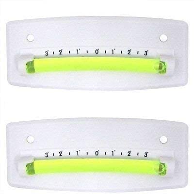 2-Pack Large White Bubble Graduated Scale Levels - Heavy Duty Trailer Leveler for RV, Camper, and Boat Parking - Accurate Leveling Tool for Easy Setup and Alignment