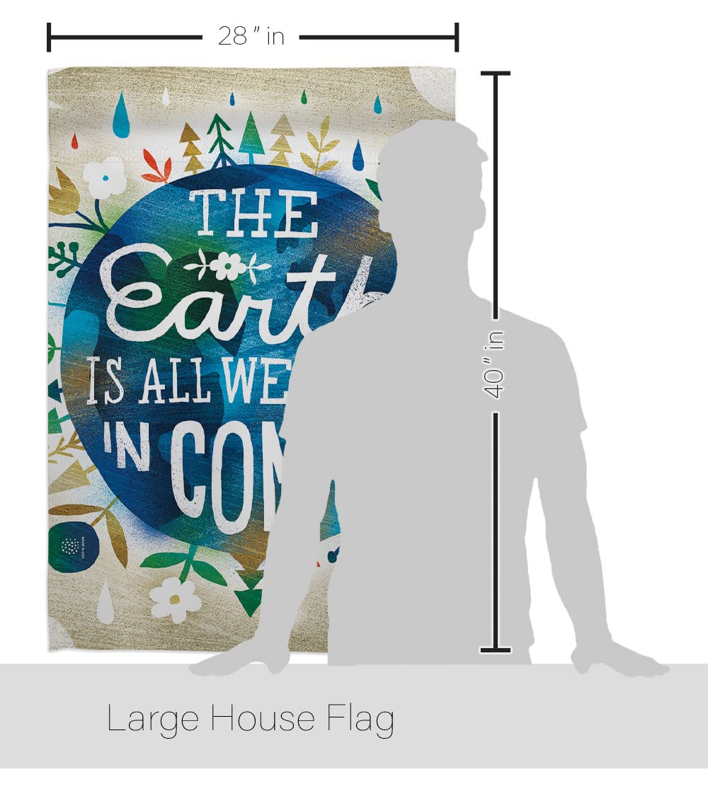 Breeze Decor Earth House Flag Set 28x40