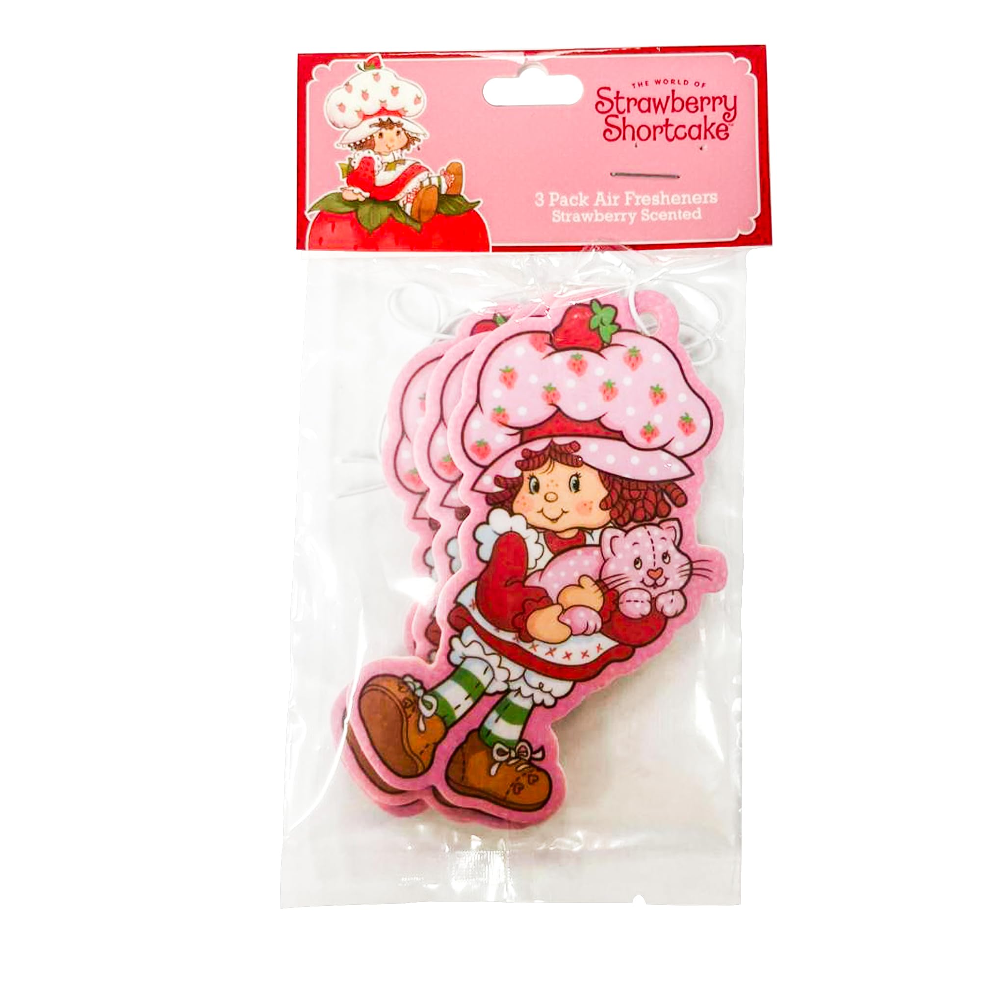 Strawberry Shortcake Car Air Freshener Set of 3 - Officially Licensed Strawberry Scented Air Fresheners for Home, Office & Vehicle - Sweet Collectible Gift for Fans