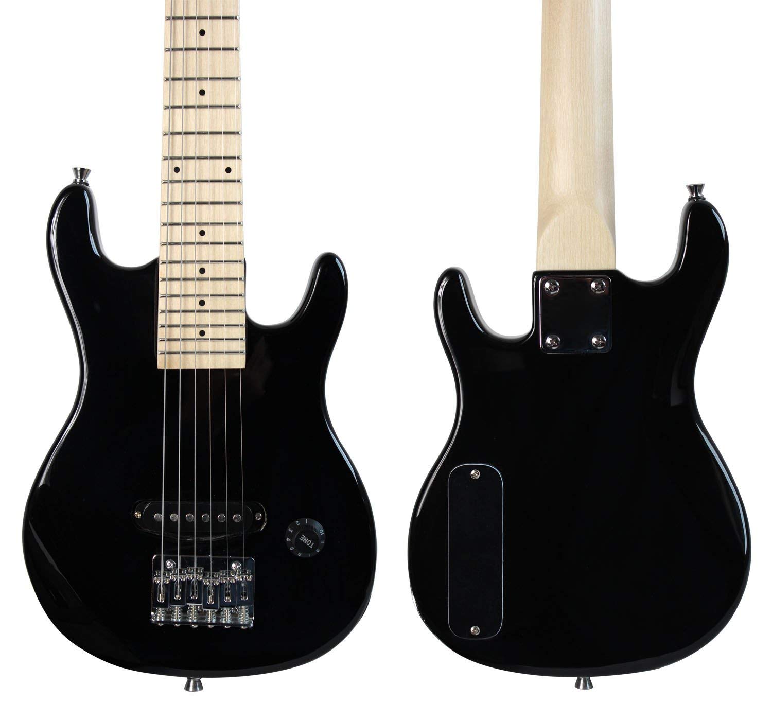 YMC 30-Inch Kids Electric Guitar Starter Kit with 5-Watt Amp, Gig Bag, Strap, Cable, Strings, Picks & Wrench - Black | Complete Guitar Accessory Set for Beginners | Perfect for Home Practice, Music Lessons & Rockstar Birthday Gifts