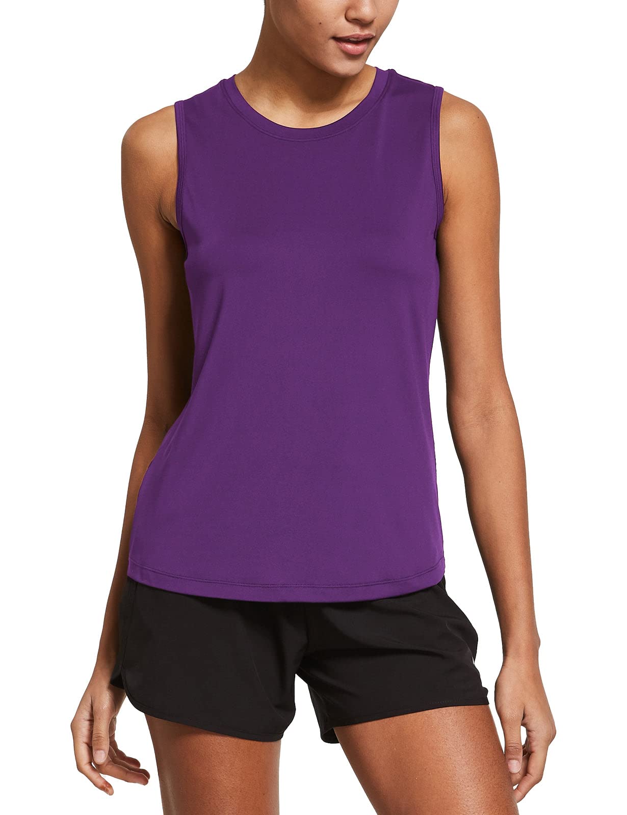 Baleaf Women's Sleeveless Workout Tank Top - Loose Fit Running, Yoga, Gym, Pickleball & Exercise Shirt - Breathable Activewear for Sports & Fitness Training