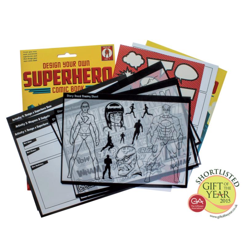 Create Your Own Superhero Comic Book - Custom DIY Comic Kit for Kids & Adults - Perfect for Gifts, Storytelling & Creative Fun