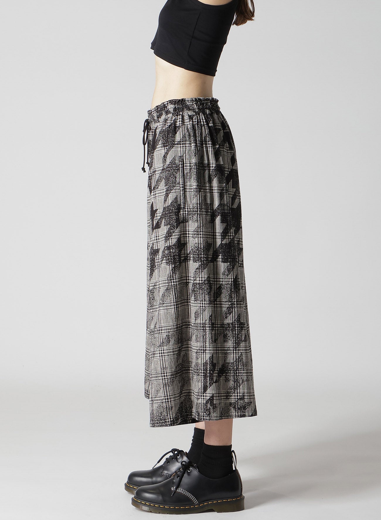 Stylish Cotton Linen Plaid Houndstooth Gathered Pants for Women - Comfortable & Trendy Casual Trousers for Office, Travel, and Everyday Wear