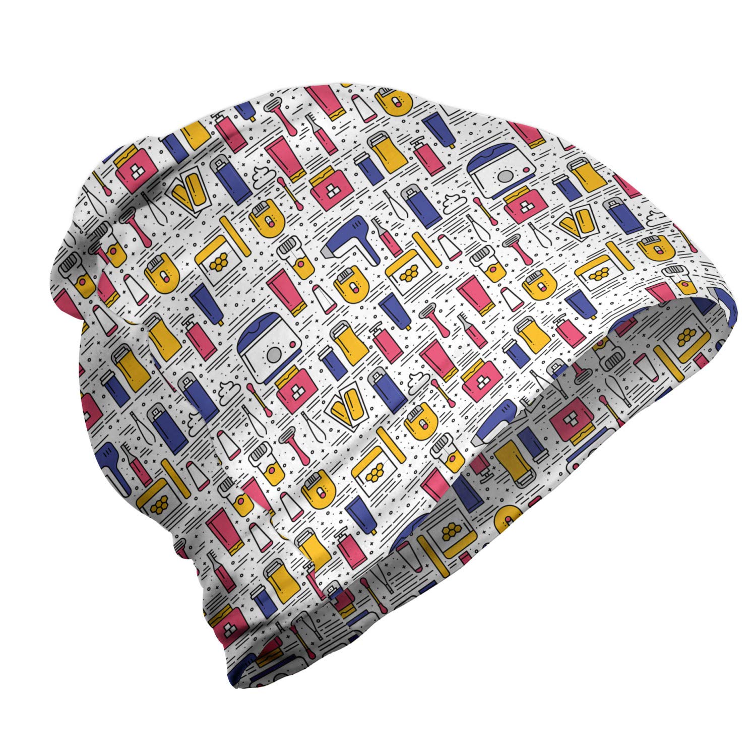 Ambesonne Unisex Winter Beanie - Colorful Knit Hat for Men & Women - Warm & Soft for Hiking, Skiing, Outdoor Activities & Cold Weather Fashion