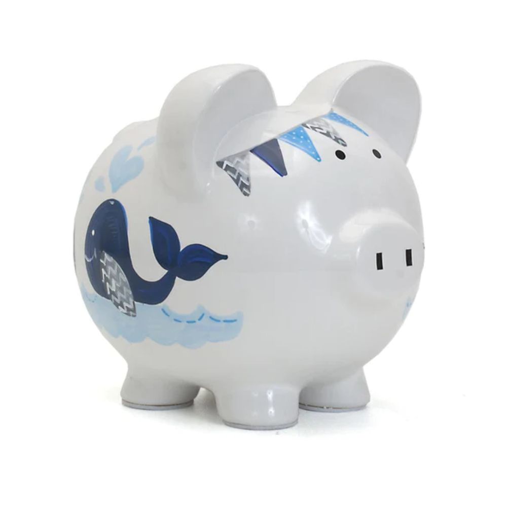 Child to Cherish Whale Piggy Bank - Cute Animal Money Savings Bank for Kids - Perfect for Birthday Gifts, Allowance Saving & Financial Education