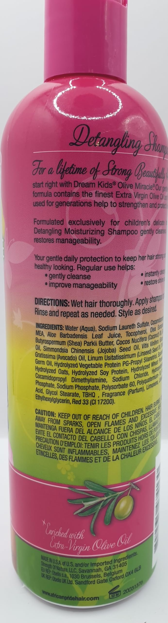 African Pride Dream Kids Detangling Shampoo, Conditioner & Leave-in Conditioner Set - Gentle Hair Care for Kids with Curly & Coily Hair - Perfect for Daily Use & Detangling After Swimming or Playtime