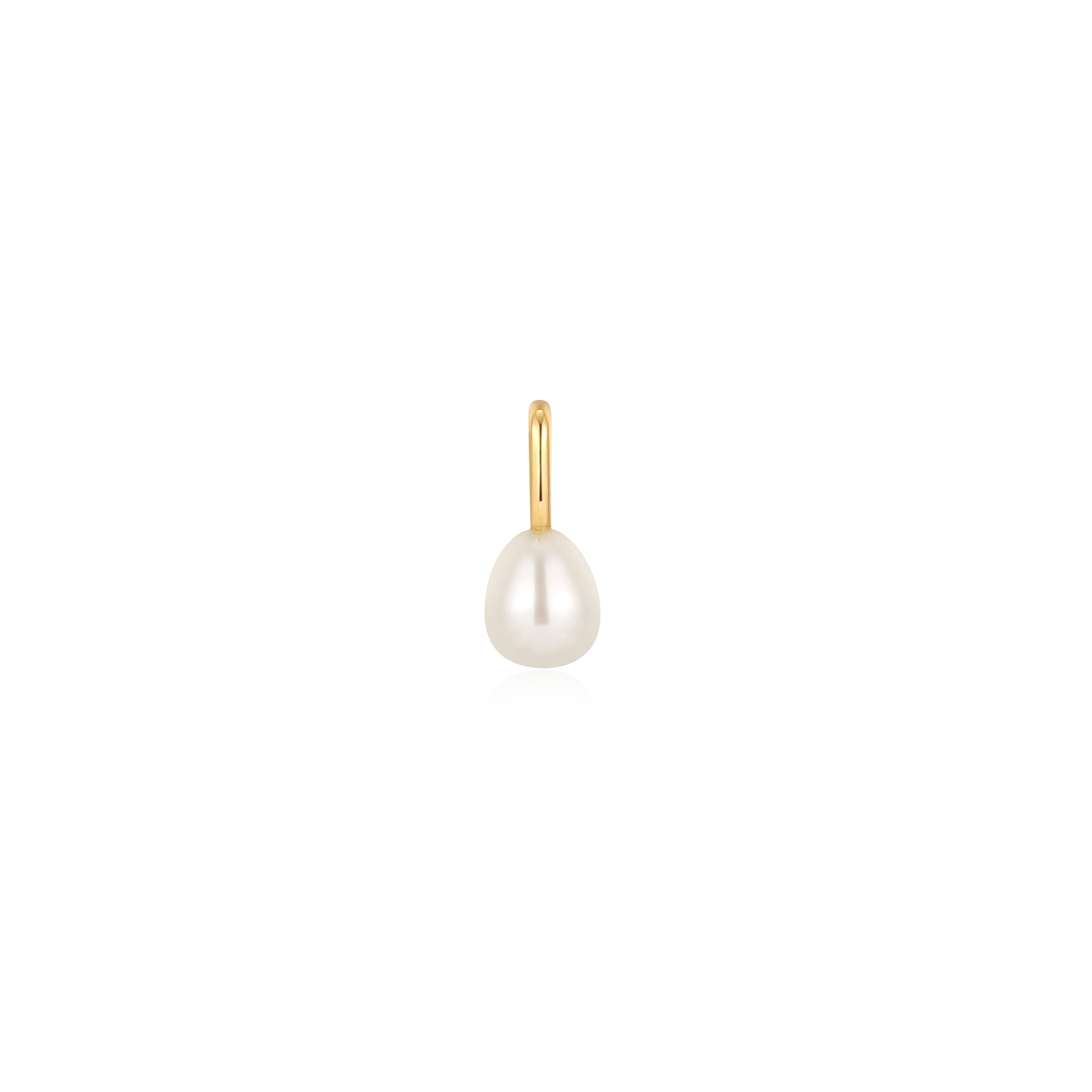 14K Gold Pearl Charm Pendant Necklace for Women - Elegant Jewelry Gift for Birthday, Anniversary & Valentine's Day - Perfect for Parties, Weddings & Special Occasions