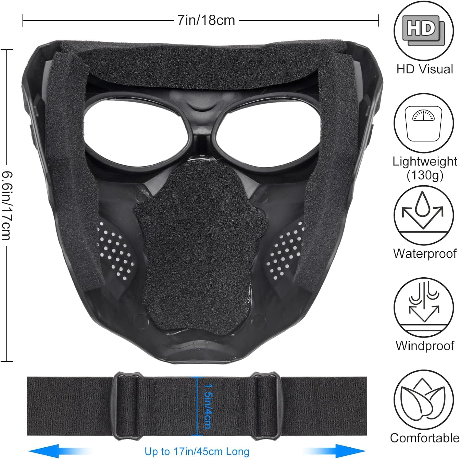 Bvawtrs Tactical Airsoft Mask & Helmet Set - Full Face Protection with Detachable Goggles, Paintball PJ Fast Helmet with NVG Mount & Side Rails - Perfect for Airsoft Battles, Paintball Games & Military Simulation Training