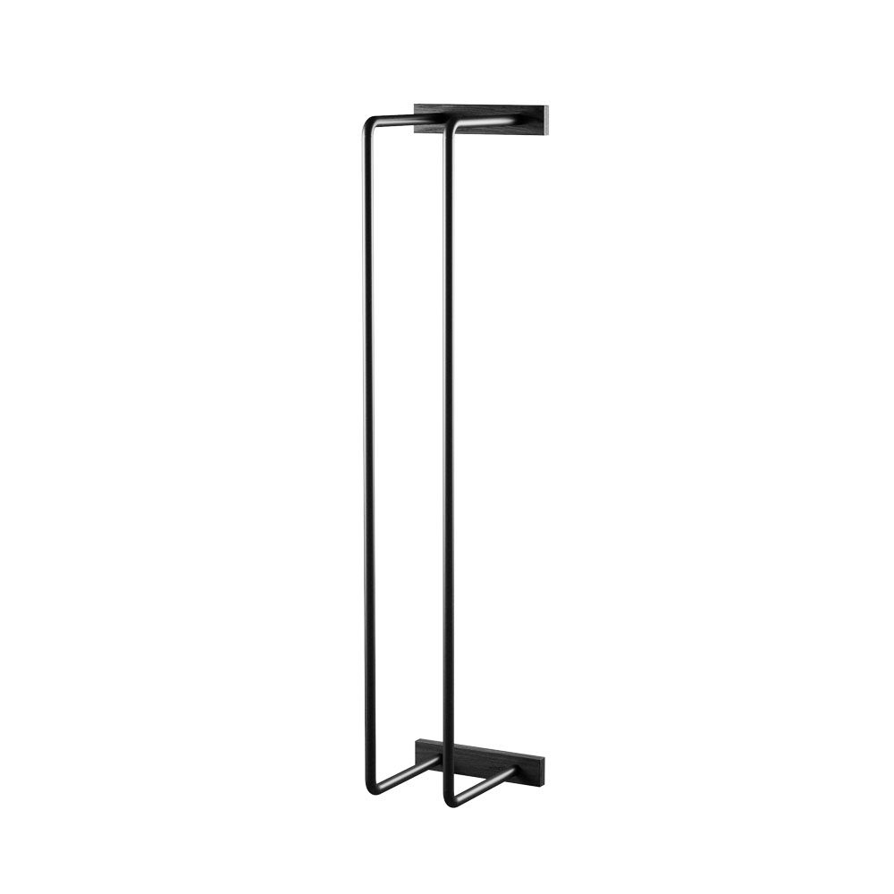 EKTA LIVING Bathroom Hand Towel Holder & Toilet Paper Roll Stand - Black Oak & Black Metal - Perfect for Modern Bathrooms & Powder Rooms