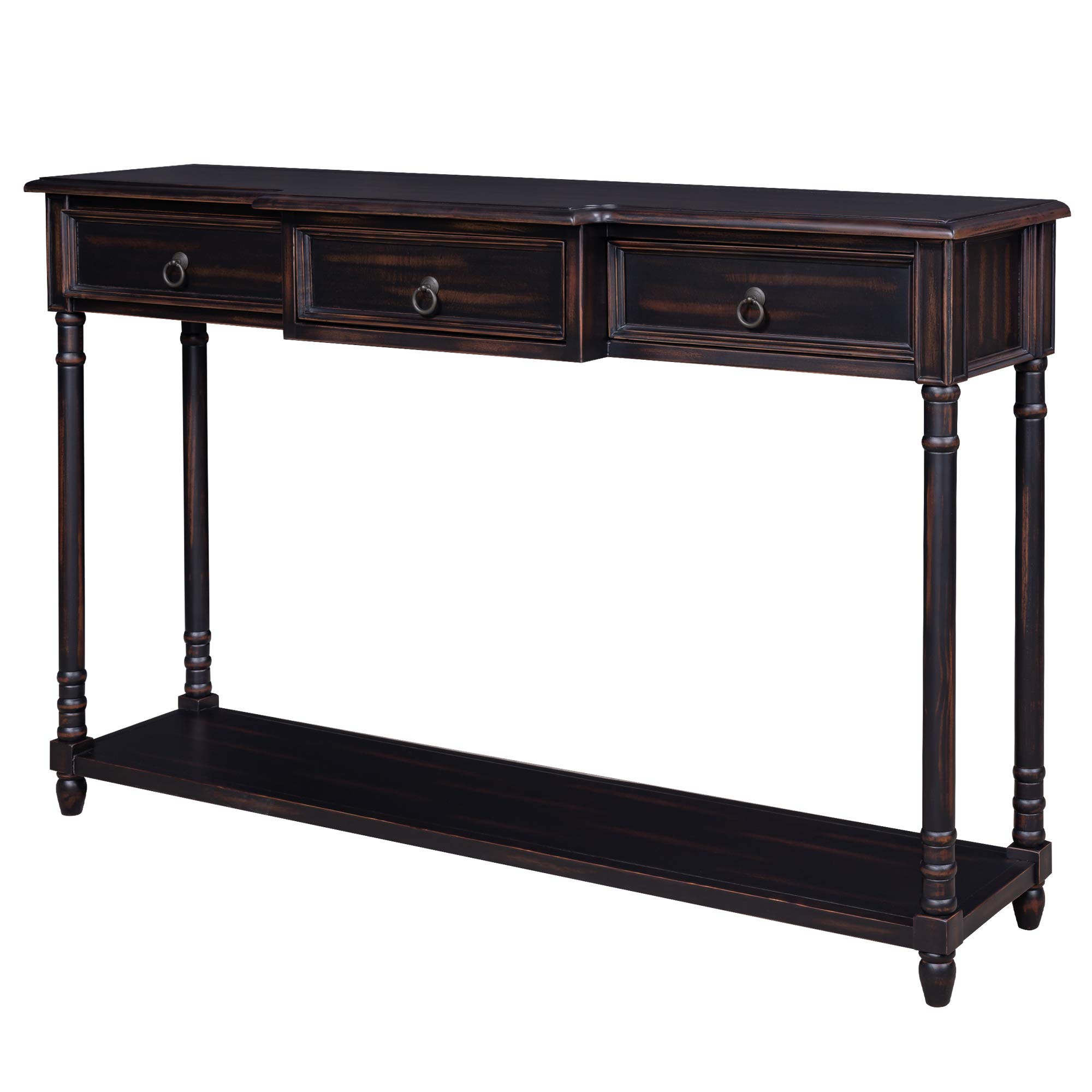 Merax Wooden Console Table - Entryway Sofa Table, Narrow Hallway Sideboard with Storage Shelf - Perfect for Living Room, Bedroom & Small Spaces