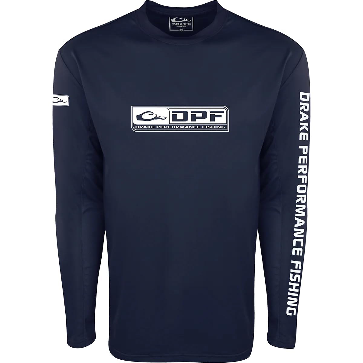 Drake Waterfowl Shield 4™ Long Sleeve Crewneck Shirt - Light Blue, Large Size - Arched Mesh Back for Comfort - Ideal for Hunting, Outdoor Activities & Casual Wear