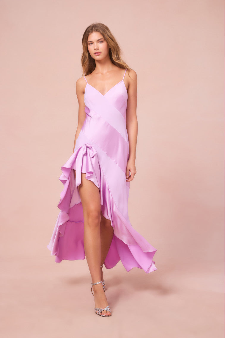Elegant Mallee Satin Asymmetrical Dress for Women - Chic Party & Evening Gown for Weddings, Cocktail Events & Special Occasions