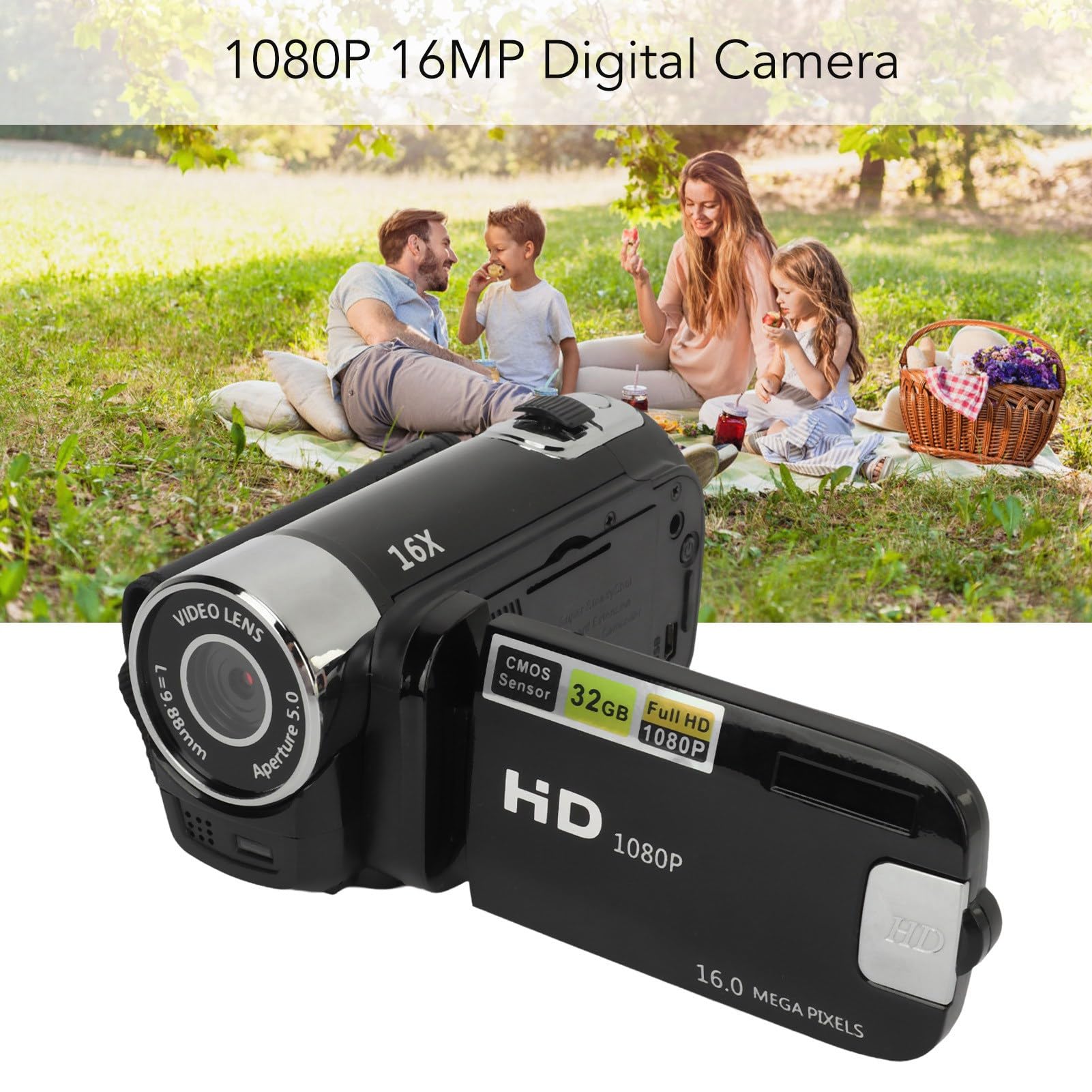 MENDUNER 16MP 1080P HD Digital Camera - Vintage Point and Shoot Camera with 2.4