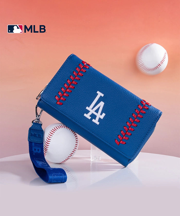 Authentic MLB Los Angeles Dodgers Genuine Leather Wallet for Men - Premium Bifold Credit Card Holder - Perfect for Baseball Fans & Game Day Accessories