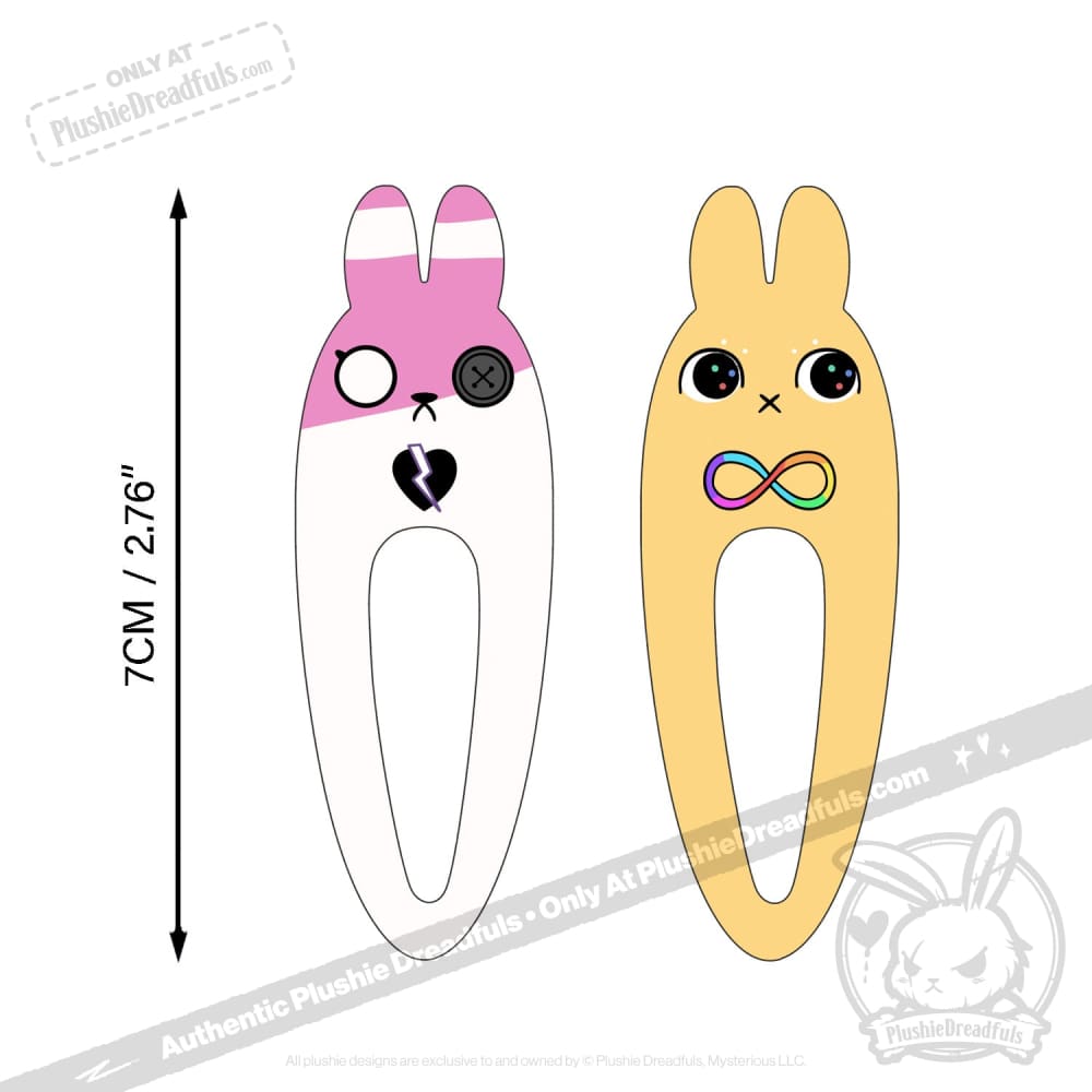 Plushie Dreadfuls BPD and Autism Awareness Hair Clips Set - Cute Mental Health Accessories for Women, Girls (2-Pack) - Perfect for Daily Wear, Gifts, and Support Awareness