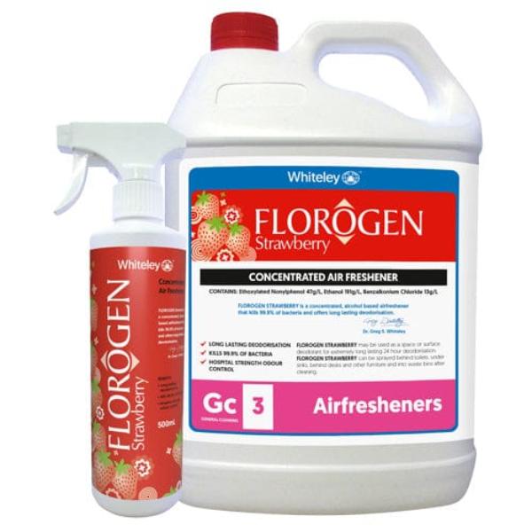 Whiteley Florogen Strawberry Concentrated Air Freshener - Long-Lasting Fragrance for Home, Office & Car | Eliminates Odors Naturally