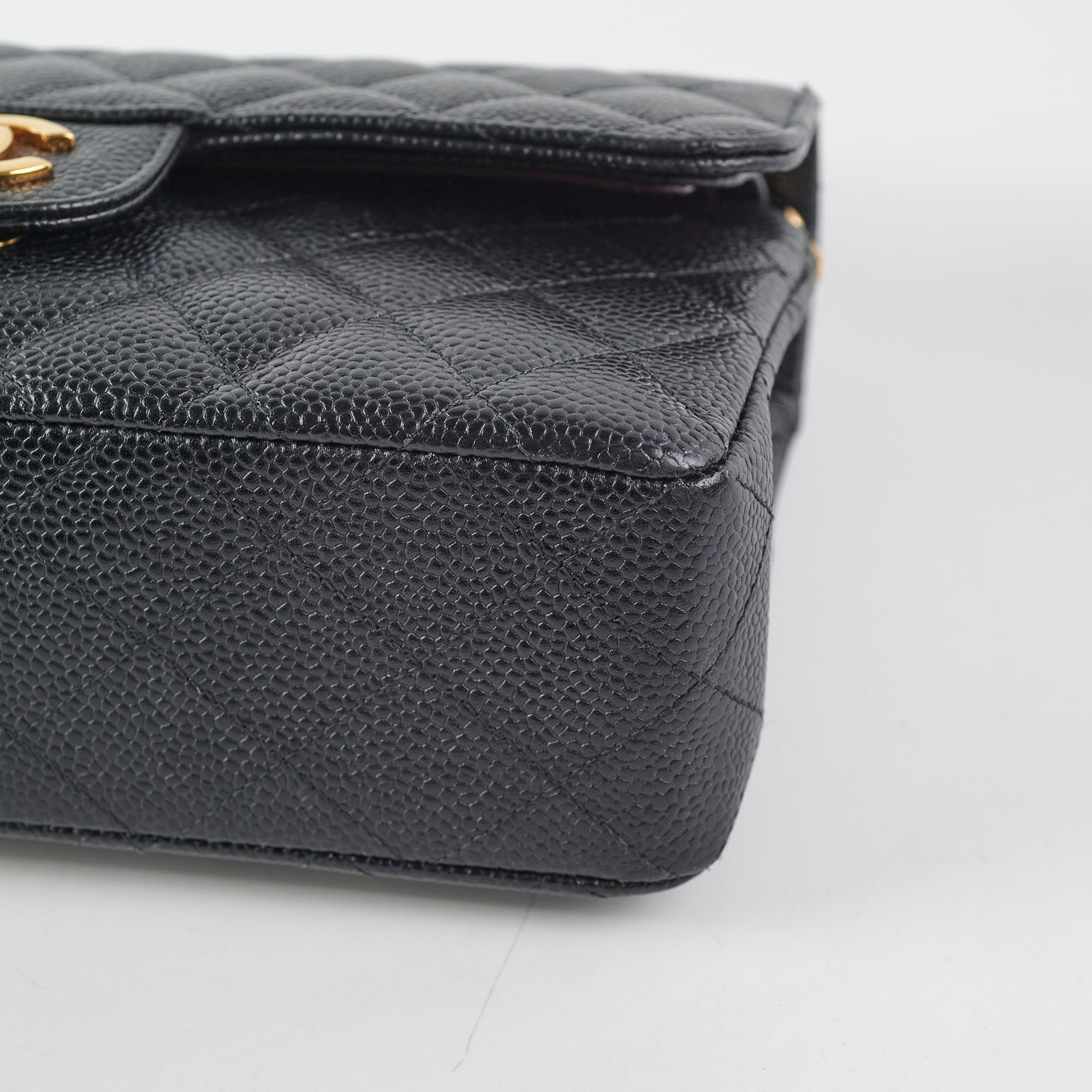 Chanel Small Classic Flap Bag in Black Caviar Leather with Microchip - Perfect for Everyday Luxury & Special Occasions