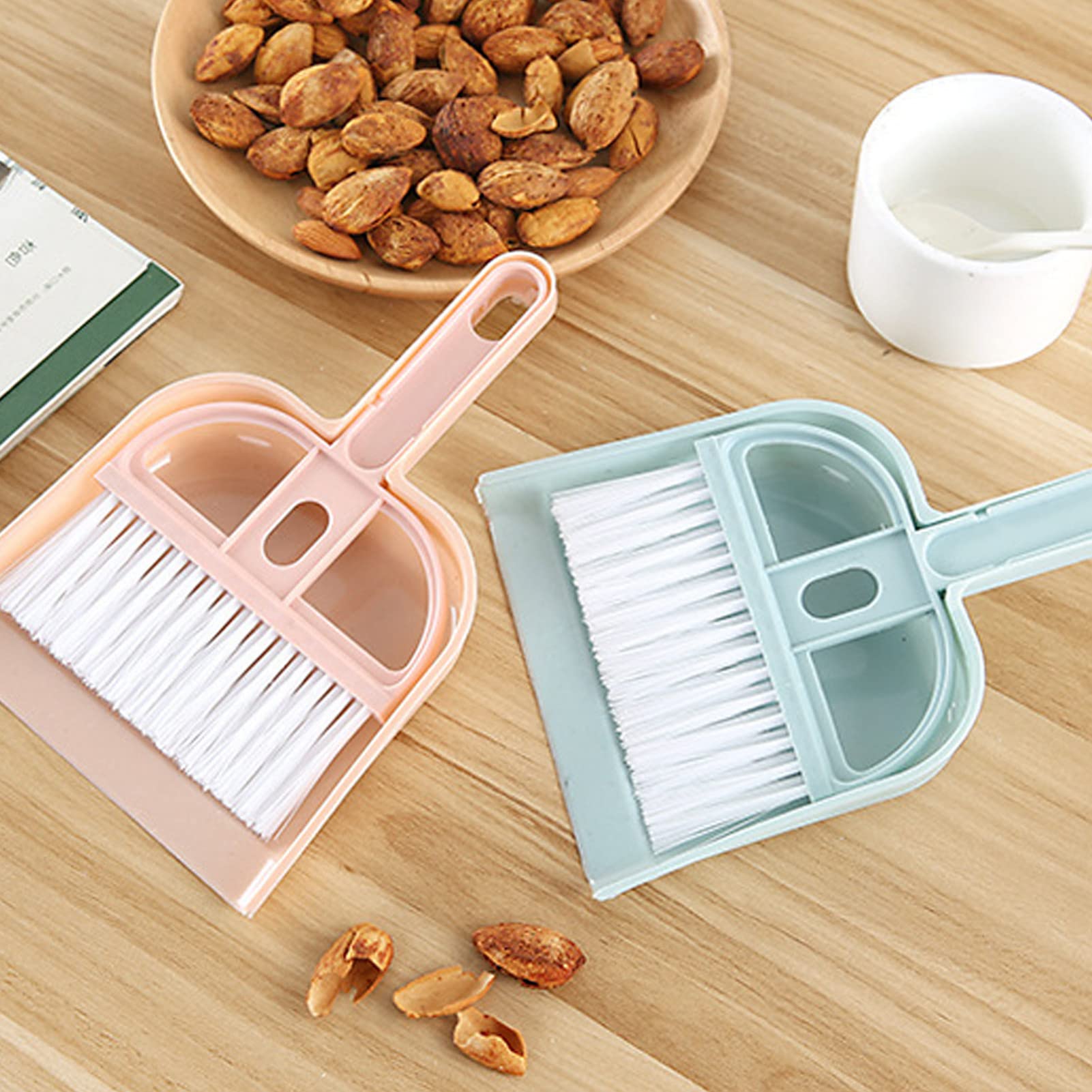 6-Piece Desktop Cleaning Kit - Mini Dustpan & Broom Set for Keyboard, Car, Countertop | Compact Sweeping Tool for Home, Office & Workspace Cleaning