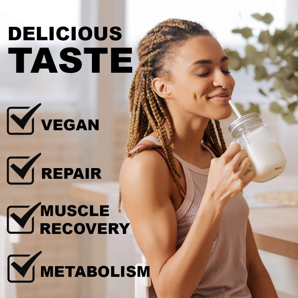 Opto Vegan Super Protein Powder - Vanilla Flavor | Plant-Based Protein Supplement with Hemp, Pea & Brown Rice | Rich in Greens & Antioxidants | Perfect for Post-Workout Recovery & Healthy Smoothies