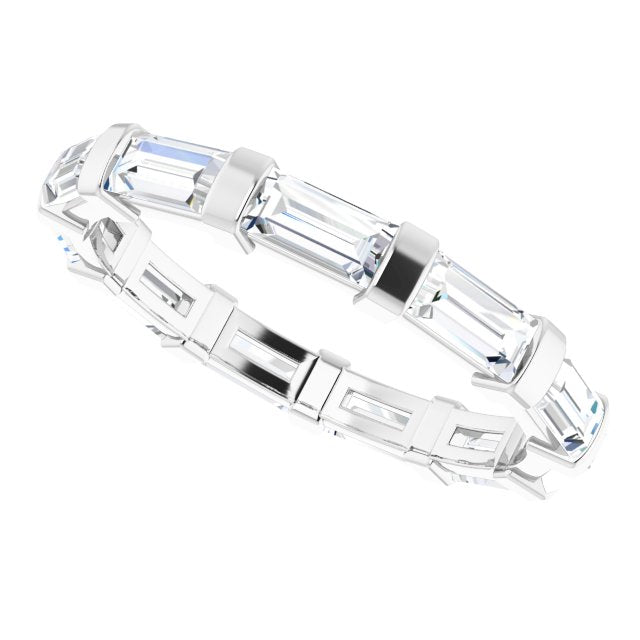 1.82 Carat Straight Baguette Diamond Eternity Wedding Band Ring for Women - Perfect for Anniversaries, Engagements & Special Occasions