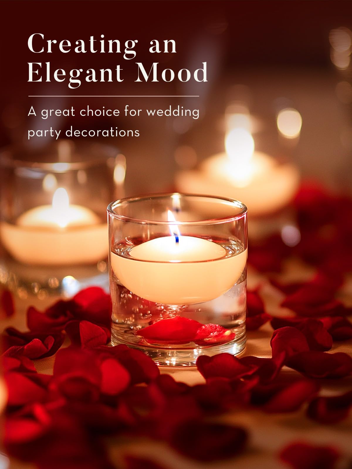 36 Pack White Floating Candles 3 Inch - Unscented 10 Hour Burn Time for Wedding Decor, Romantic Dinner, Anniversary Proposal & Valentine's Day Centerpieces - Clean Burning Candles for Pool, Bathtub & Tabletop Decorations