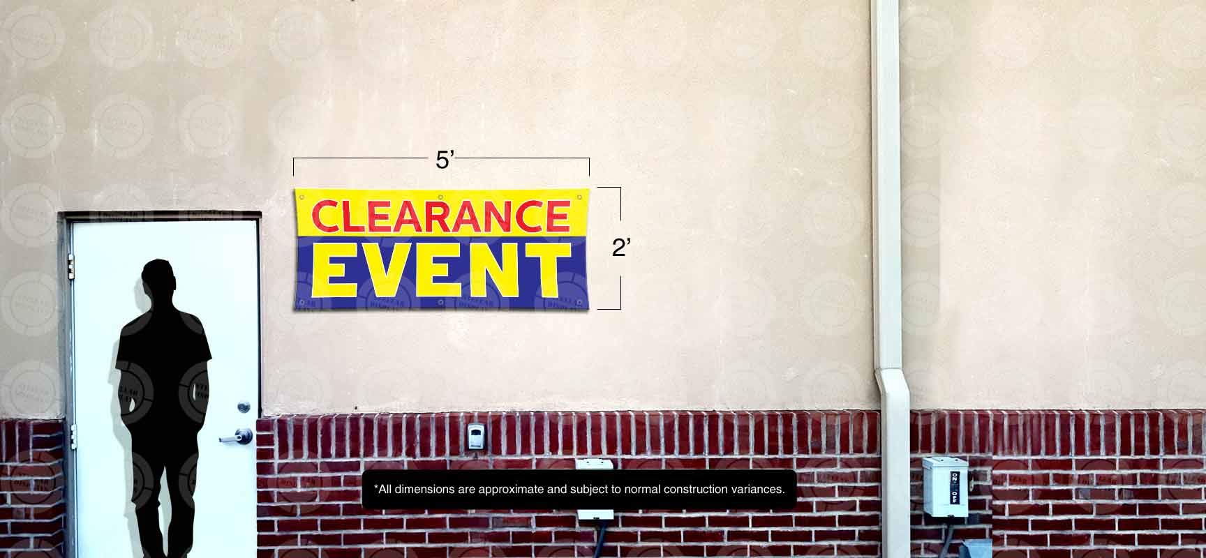 2ft x 5ft Clearance Sale Banner - Store Open Sign for Retail Liquidation & Discount Events | Perfect for Bargain Displays, Grand Openings, and Seasonal Sales