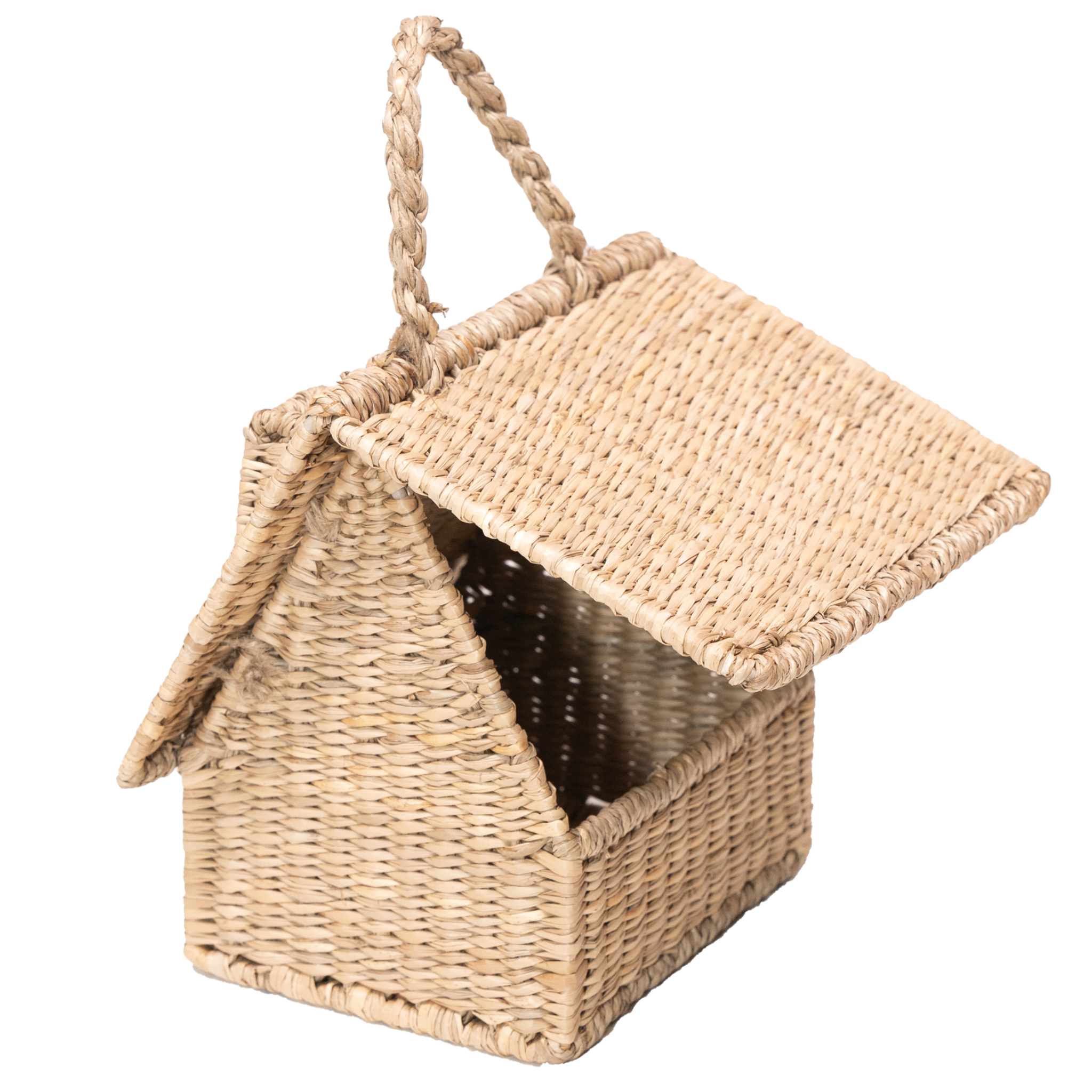Handwoven Seagrass Birdhouse Purse - Eco-Friendly Crossbody Bag for Women, Boho Fashion Accessory, Perfect for Beach Outings & Summer Festivals