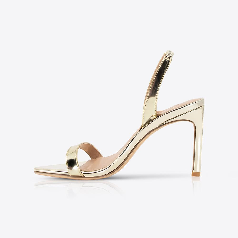 Elegant Gold Martini Heels for Women - Stylish High Heels for Parties, Weddings & Evening Events
