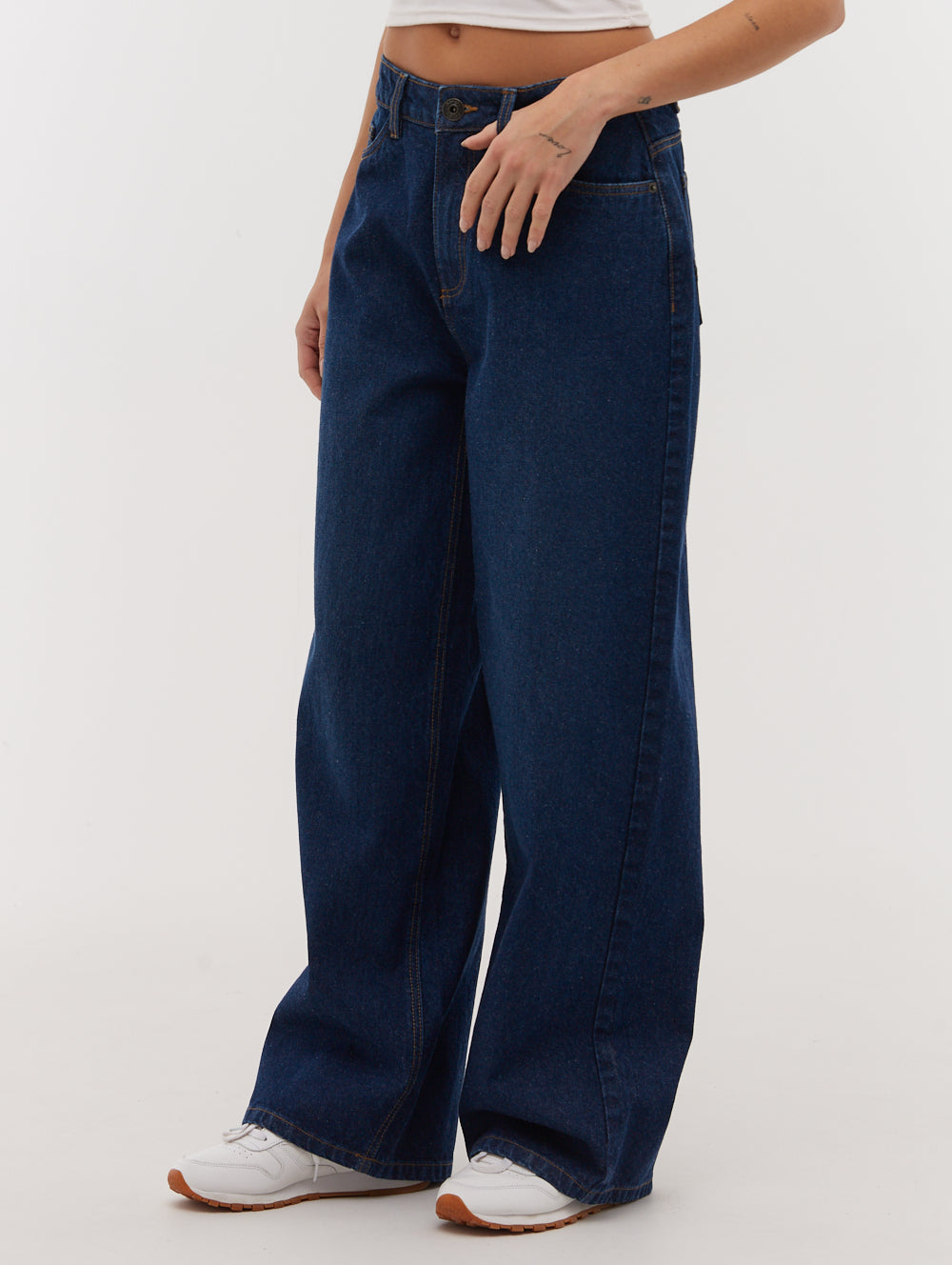 Maxina Women's High Waist Wide Leg Jeans - Comfortable Stretch Denim Pants for Casual Wear & Everyday Outfits