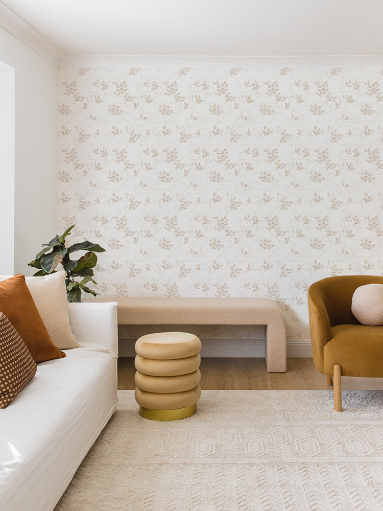 Bushland Friends Wallpaper - Nature-Inspired Peel & Stick Wallpaper for Nursery, Kids Room & Home Decor - Easy to Install & Remove