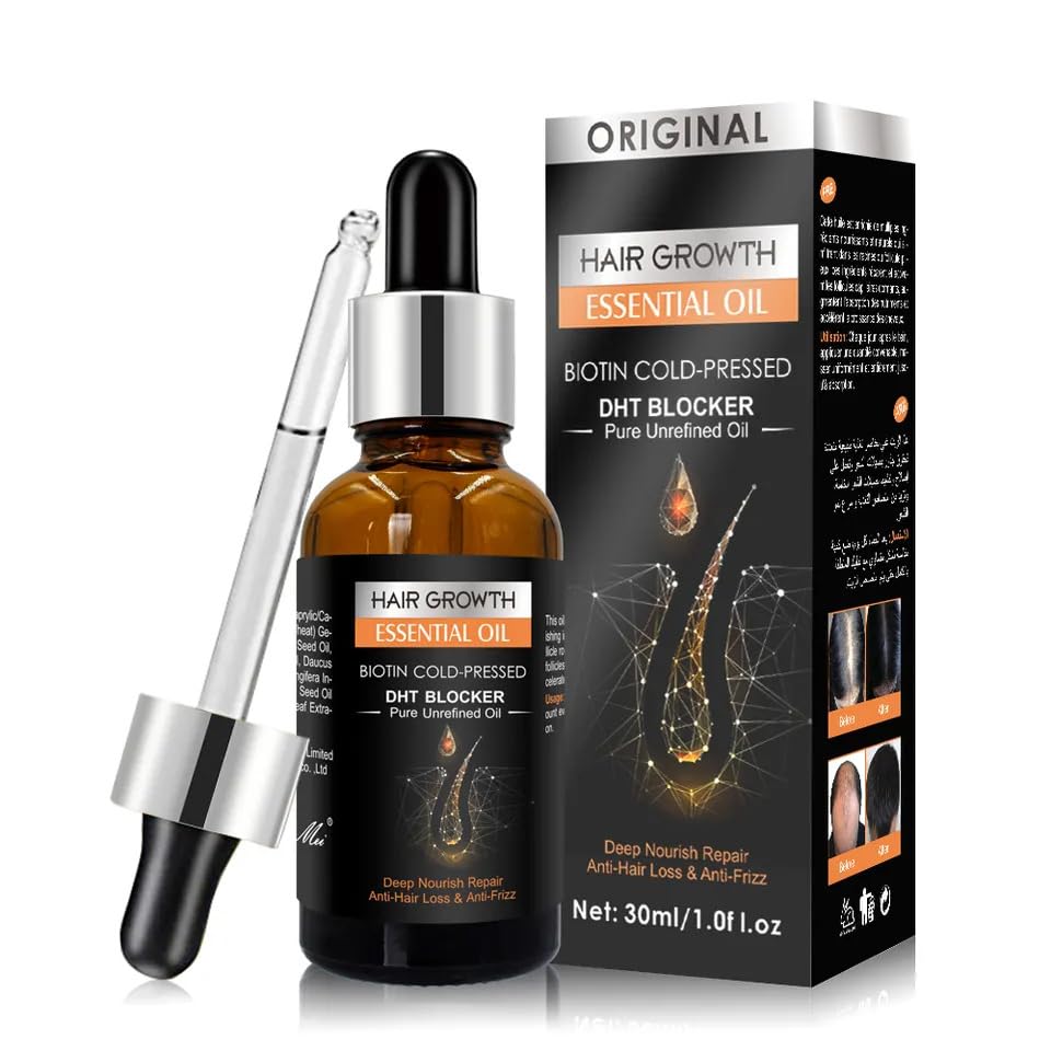 Mielle Organics Rosemary Mint Scalp & Hair Strengthening Oil with Biotin - 2oz Nourishing Treatment for Split Ends, Dry Scalp & Hair Growth - Essential Oils for All Hair Types - Perfect for Daily Scalp Massage & Nighttime Hair Care Routine