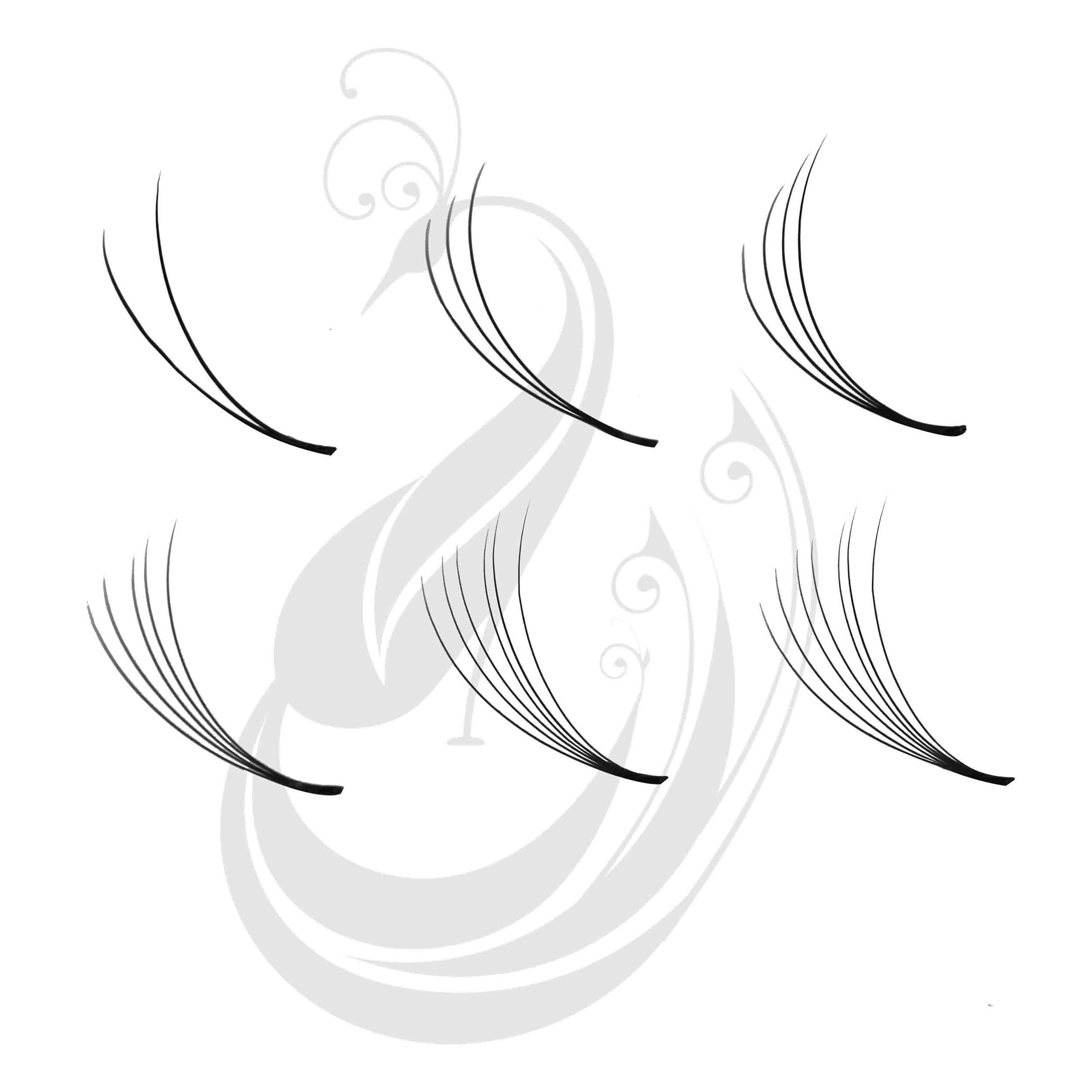4D Silk Eyelash Fans - 11mm Pre-Made Volume Lashes for Dramatic Eye Look | Perfect for Bridal, Party & Special Occasion Makeup