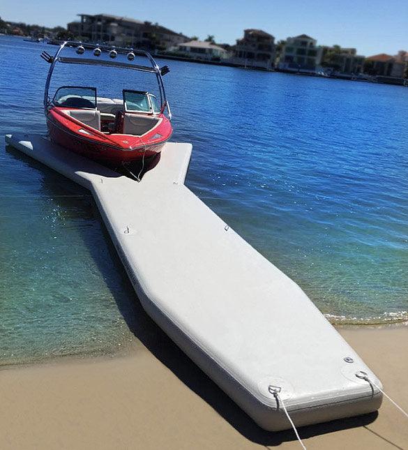 Inflatable Y-Shaped Pontoon Dock - Lightweight Floating Platform for Lakes, Pools & Water Activities | Perfect for Swimming, Fishing & Relaxation