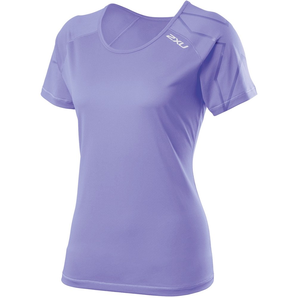 2XU Women's Ghost Short Sleeve Running Top - Lightweight Performance Shirt for Workouts & Training - Perfect for Gym, Jogging, and Outdoor Activities