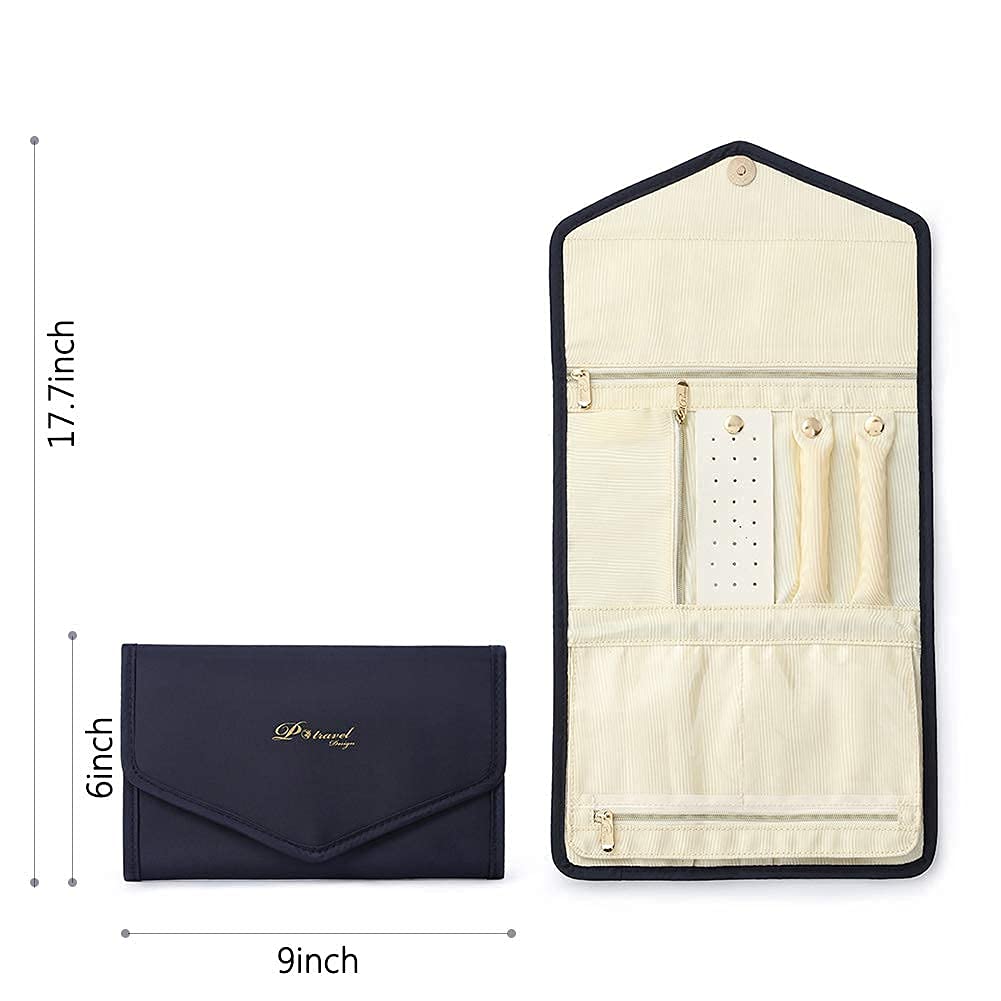 VanFn Disposable Towel & Jewelry Travel Organizer Roll - Compact Foldable Jewelry Storage Case for Women | Perfect for Rings, Necklaces, Earrings, Bracelets, Watches & Brooches | Ideal for Travel, Vacation & Daily Organization