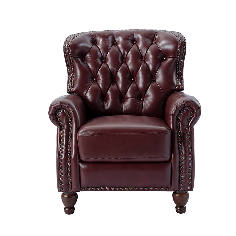 Premium Genuine Leather Oversized Recliner Chair for Living Room - Comfortable Lounge Chair for Home Theater, Reading Nook & Relaxation
