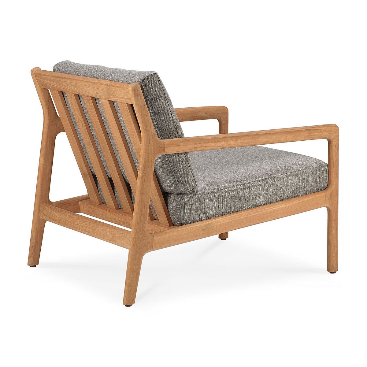 Premium Teak & Mocha Outdoor Fabric Lounge Chair - Water-Resistant, Durable Patio Furniture for Poolside, Garden, Deck & Backyard Relaxation