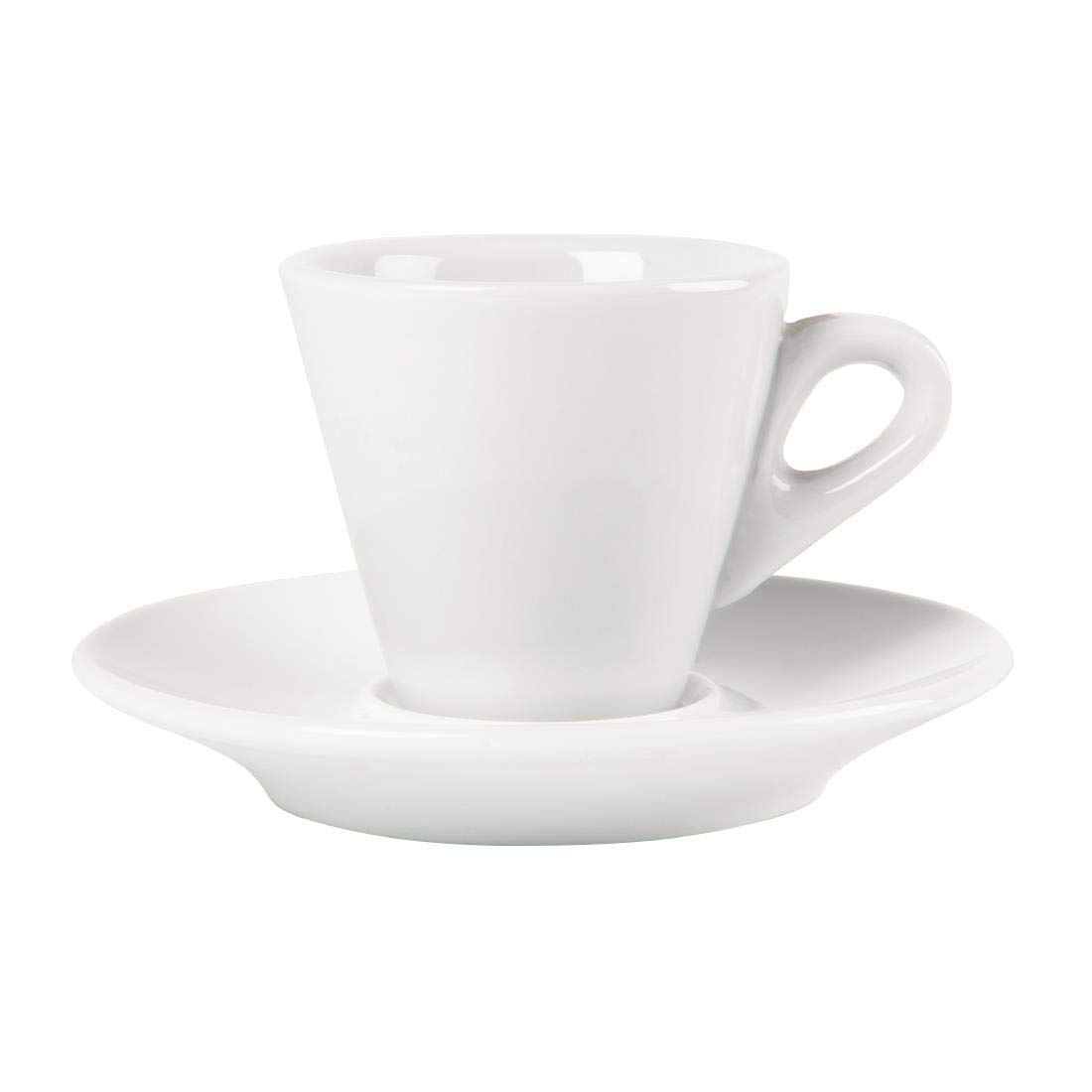 Olympia Whiteware 60ml (2oz) Conical Espresso Cups & Milk Jugs Set of 12 - Perfect for Coffee Shops, Home Baristas, and Italian-Style Espresso Serving