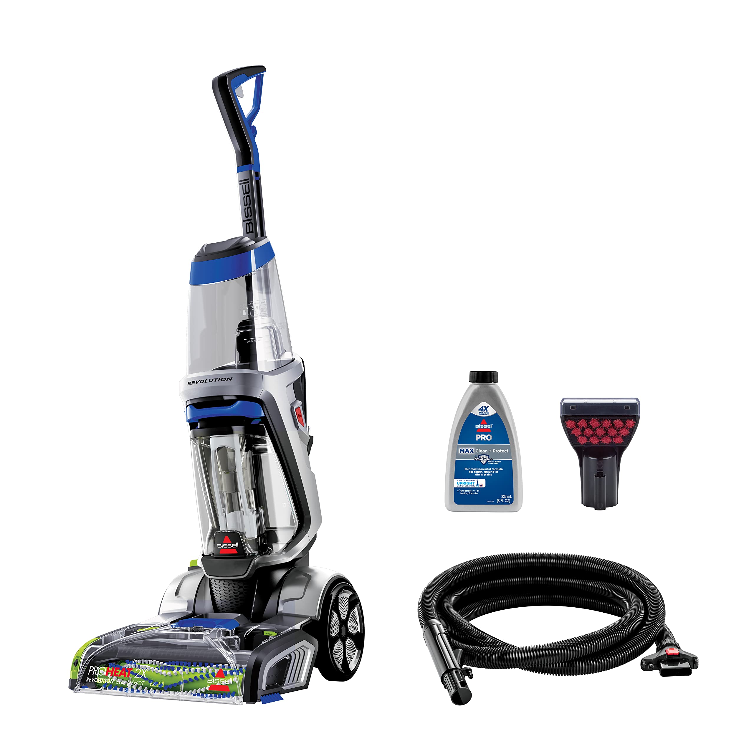 BISSELL ProHeat 2X Revolution CleanShot Premier Upright Carpet Cleaner - Deep Cleaning with 30-Minute Dry Time, Dual Dirt Lifter Powerbrush & Tough Stain Tool - Model 3588B - Perfect for Pet Stains, High-Traffic Areas & Home Deep Cleaning