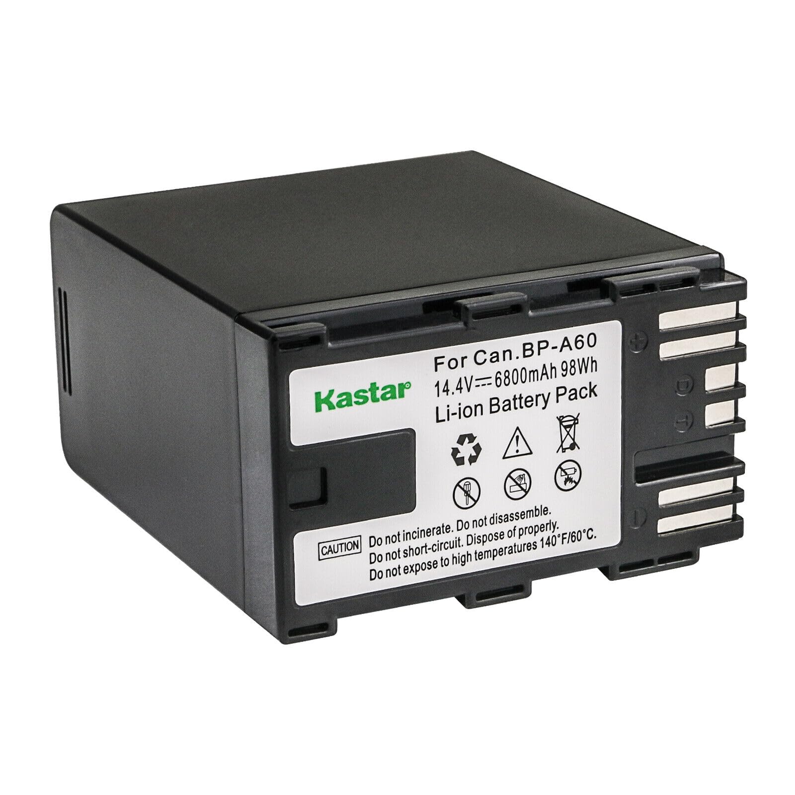 Kastar 3-Pack BP-A60 Battery and AC LCD Dual Fast Charger for Canon EOS C300 Mark III, C500 EF Mount & PL 4K Cinema Cameras - Professional Power Solution for Filmmaking, Documentary & On-Location Shooting