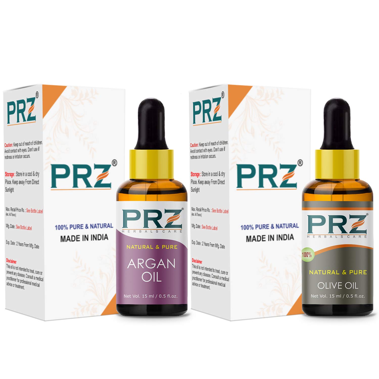 Pure Moroccan Argan Oil & Olive Oil Combo for Hair Growth & Skin Care - 100% Natural Aromatherapy Massage Oil for Body, Face & Hair (15ml) - Perfect for Dry Scalp Treatment, Split Ends Repair & Relaxing Spa Nights
