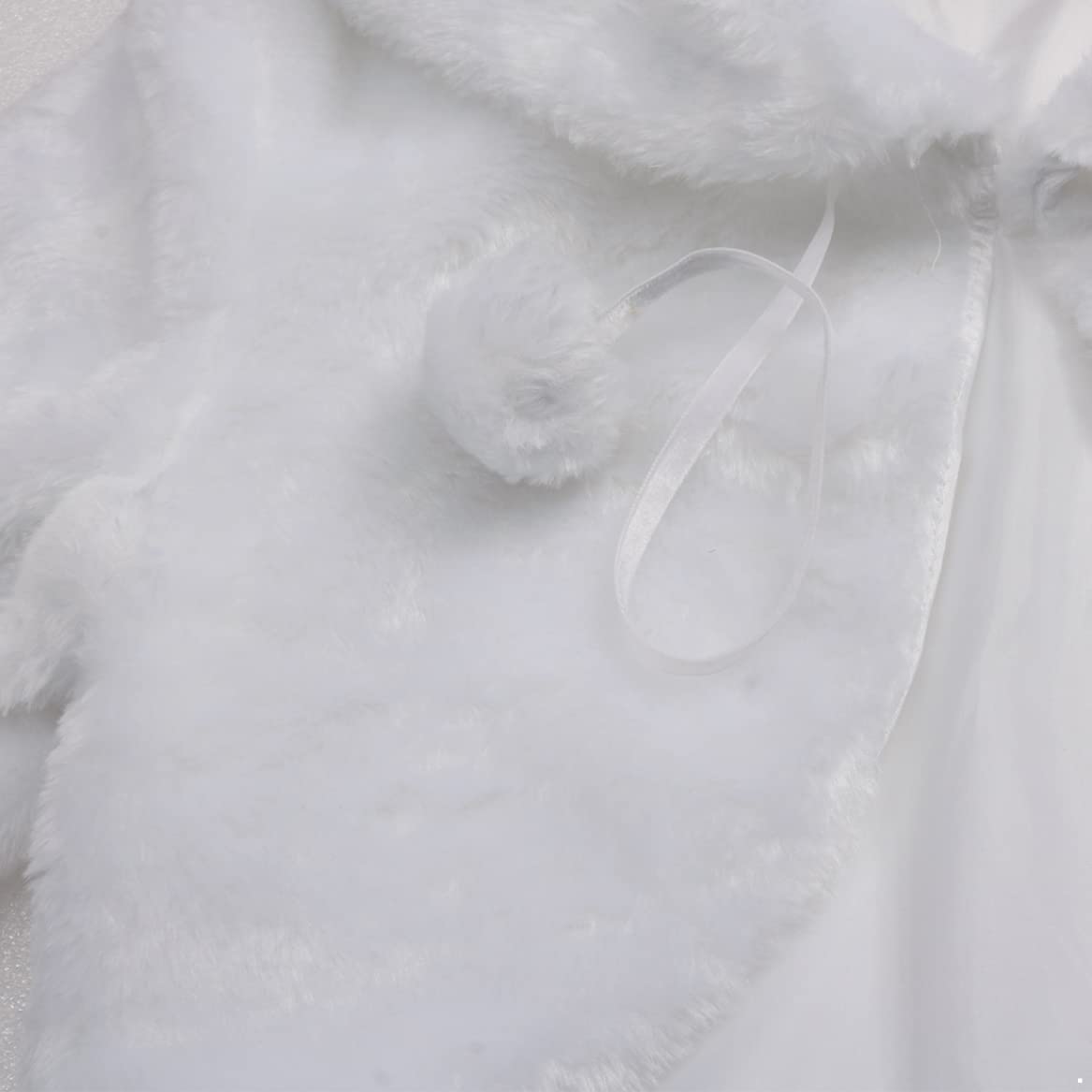 Lorilida Baby Girls Faux Fur Bolero Jacket - Princess Bridesmaid Long Sleeve Cardigan for Wedding Party Dresses - Perfect for Special Occasions, Photo Shoots & Formal Events