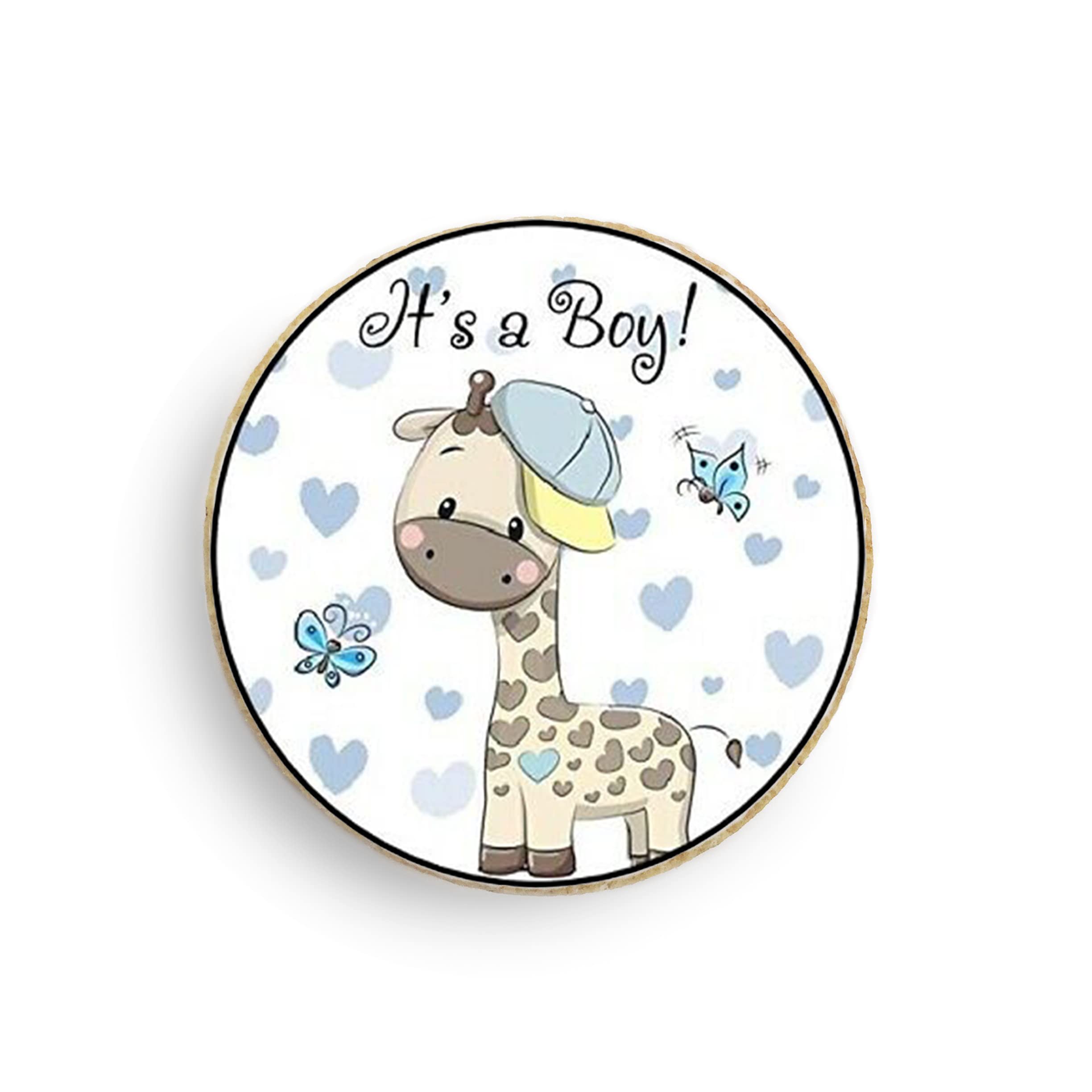 Custom Round Baby Shower Cookies - 12 Pack with Personalized Photo Decorations | Design #2 | Perfect for Gender Reveals, Baby Showers, and Newborn Celebrations