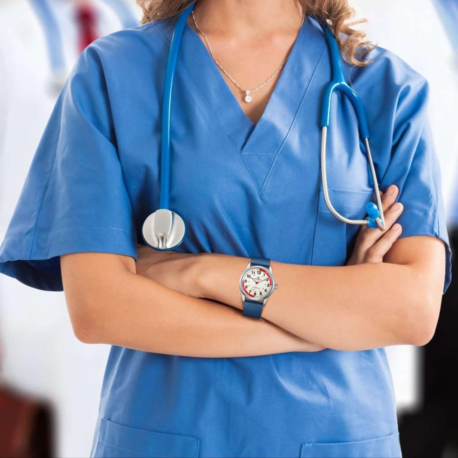 SIBOSUN Nurse Watch - Easy to Read Analog Quartz Wristwatch with Luminous Hands, Waterproof & Quick Release Silicone Strap for Medical Professionals, Students, Doctors | Perfect for Hospital Shifts, Clinical Rotations & Night Duty