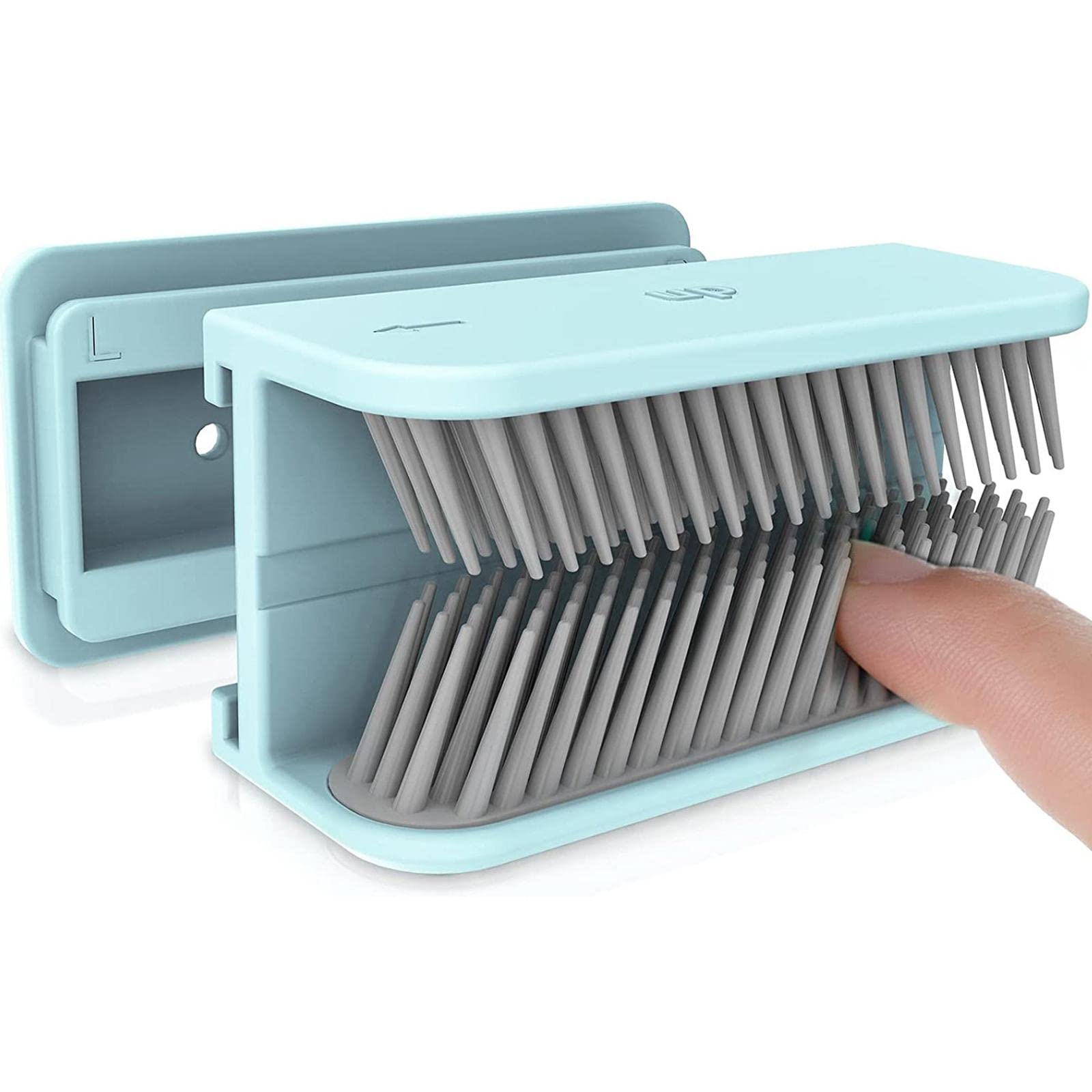 **Reusable Wall-Mounted Shower Hair Catcher - Blue Hair Trap for Drain & Bathroom - Prevent Clogs & Keep Shower Clean - Ideal for Home, Gym, Salon Use**