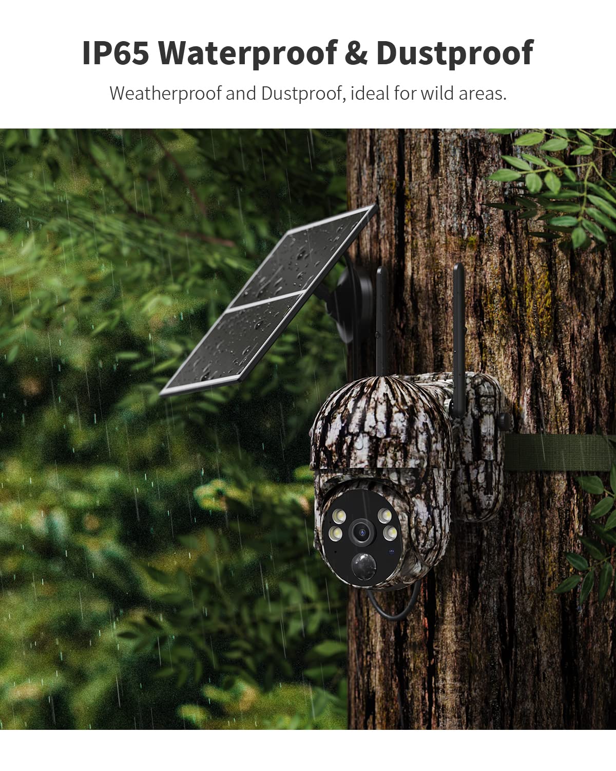 Ebitcam 4G LTE Cellular Trail Camera with SD & SIM Card (Verizon/AT&T/T-Mobile) - No WiFi Needed, 2K Live Video & Playback on Phone, 360° Full View, Motion Activated Game Camera with Night Vision - Ideal for Wildlife Monitoring, Hunting, and Outdoor Security