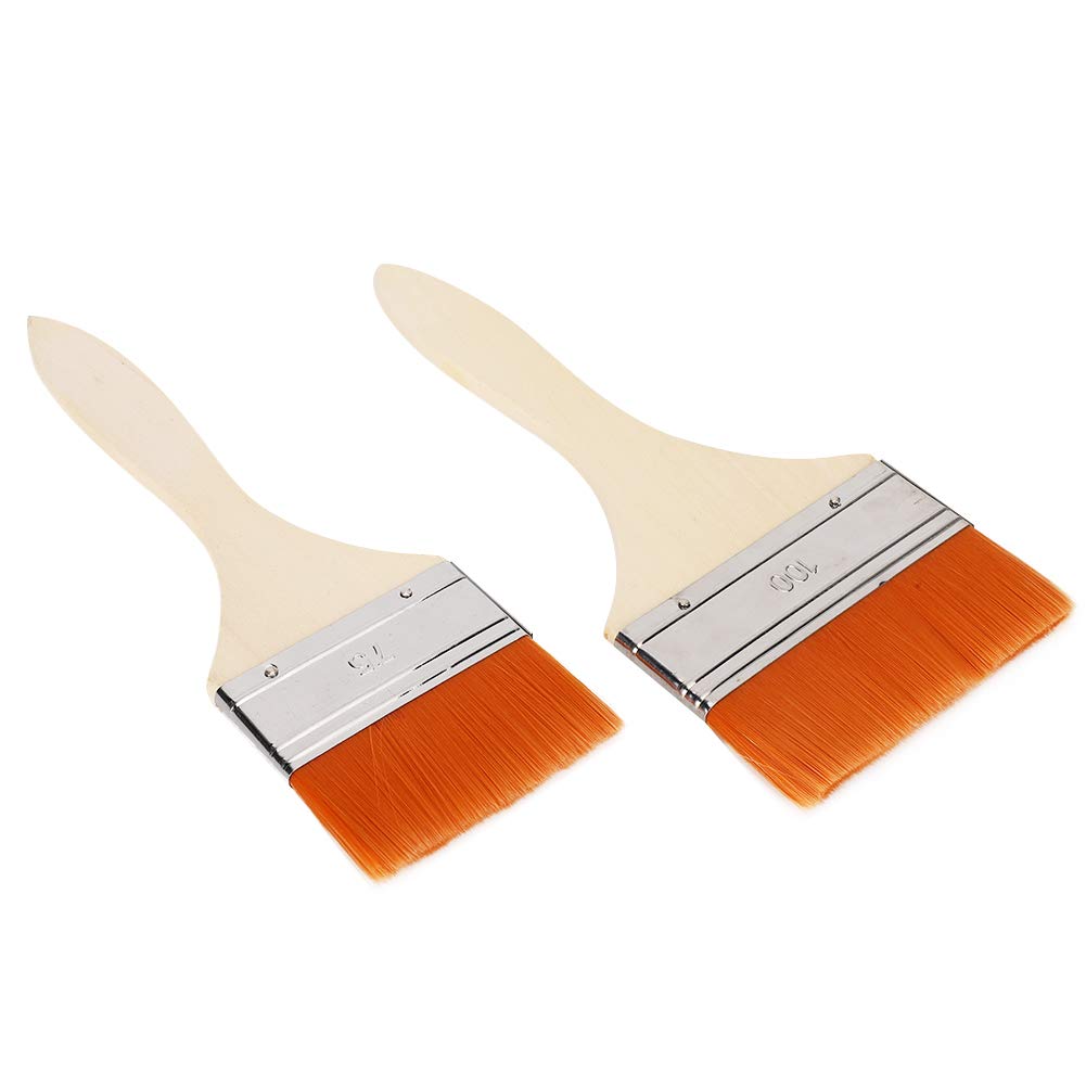 Professional Oil Paint Brushes Set of 2 - Artist & Home Painting Brushes for Canvas, Walls, DIY Projects - Perfect for School, Commercial & Hobby Use
